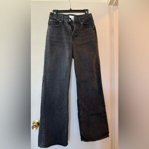 Black wide leg jeans